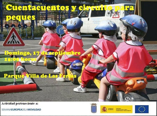 Cartel cuentacuentos y circuito para peques